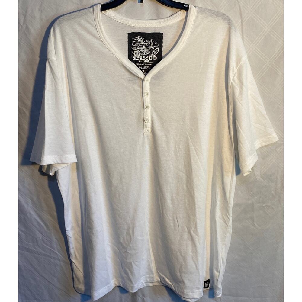 Mambo Australia Womens XL White T-shirt Minimalist